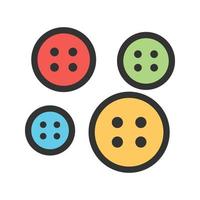 Buttons Filled Line Icon vector