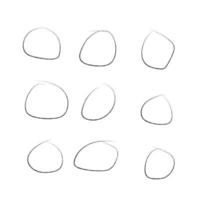 not perfect circle draw by hand vector