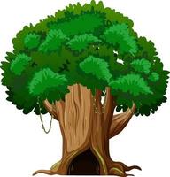 Big tree isolated cartoon vector