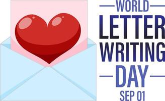 World Letter Writing Day Poster Design vector