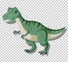 lindo dinosaurio tiranosaurio aislado vector