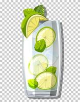 coctel mojito en vidrio vector