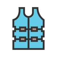 Bullet Proof Vest Filled Line Icon vector