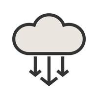 Cloud Input Filled Line Icon vector