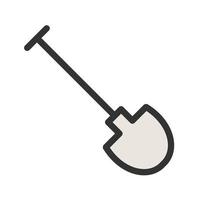 Shovel Filled Line Icon vector