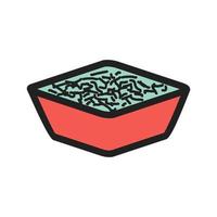 Coleslaw Filled Line Icon vector
