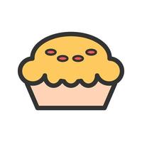 Pie Filled Line Icon vector