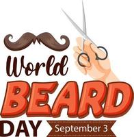 World Beard Day September 3 vector