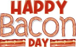 International bacon day poster template vector