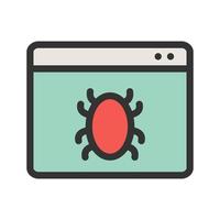 Web Crawler Filled Line Icon vector