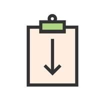 Assignment Return II Filled Line Icon vector