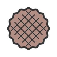 Pie Filled Line Icon vector