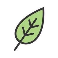 Leaf Filled Line Icon vector