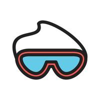 Goggles Filled Line Icon vector