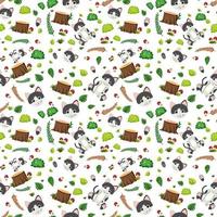 Cute cat seamless pattern vector