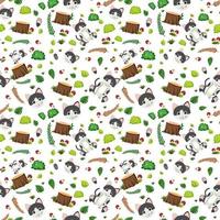 Cute cat seamless pattern vector