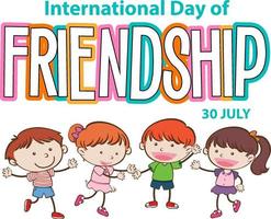 International Friendship Day banner design vector