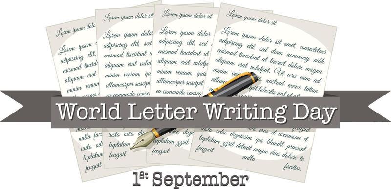 World Letter Writing Day Banner Design