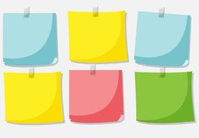 Set of differnt colour notepad vector