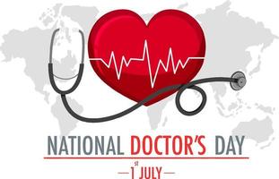 National doctor day in July logo vector