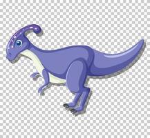 lindo, parasaurolophus, dinosaurio, aislado vector