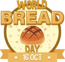 World Bread Day 16 October Logo Design vector