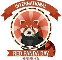 día internacional del panda rojo vector