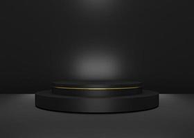 Gold Dark Black podium product display cosmetic photo