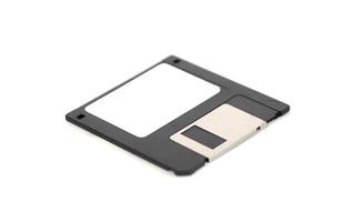 drive disc A black stroage data computer on white background photo