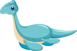 Cute Plesiosaurus Dinosaur Cartoon vector