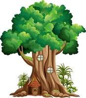 Big tree isolated cartoon vector