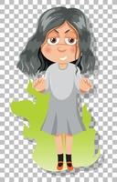 Paranomore girl cartoon character vector