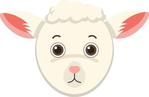 Sheep head in flat style vector