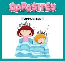 Opposite English words for kids vector