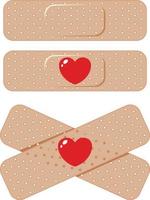 Set of bandage on white background vector