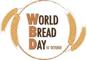 World bread day poster design vector