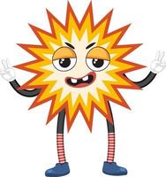 Sun with facial expression vector