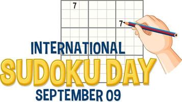 International Sudoku Day Banner Design vector