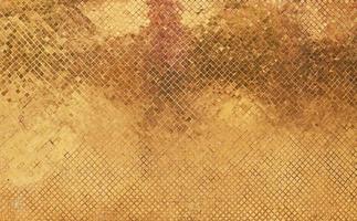 Wall decoration gold mosaic Glossy surface material texture yellow color background photo