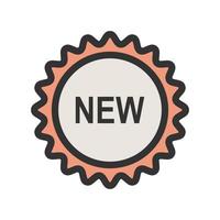 New Filled Line Icon vector