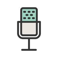 Microphone I Filled Line Icon vector