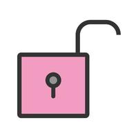 Unlock Filled Line Icon vector
