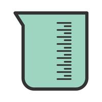 Beaker Filled Line Icon vector