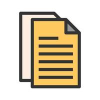 Articles Filled Line Icon vector