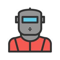 Welder Filled Line Icon vector