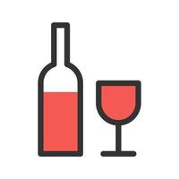 Wine Filled Line Icon vector