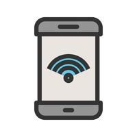 Wifi Connection Filled Line Icon vector