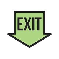 Exit Filled Line Icon vector