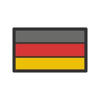 icono de línea llena de alemania vector