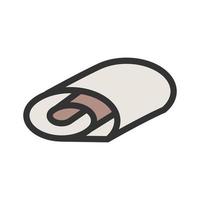 Swiss Roll Filled Line Icon vector